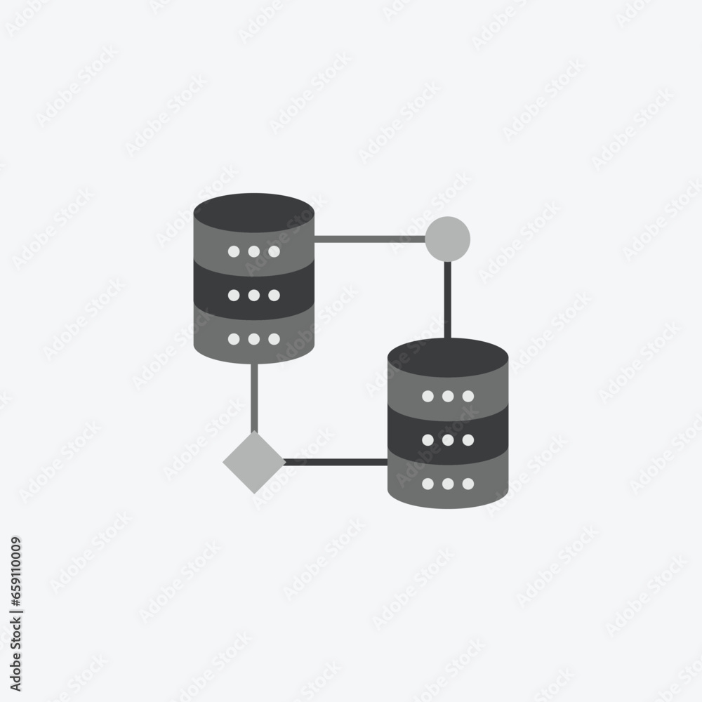 Database Diagram Icon Data Visualization Database Structure Schema 