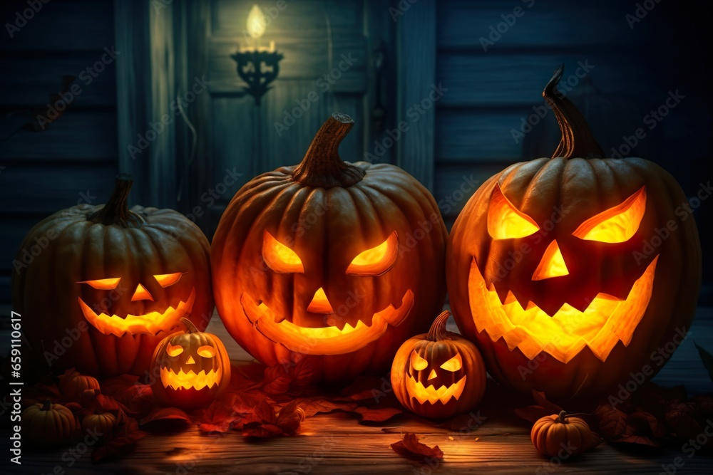 Halloween Pumpkin illustration made wit AI Generated Halloween Pumpkin illustration made wit AI Generated