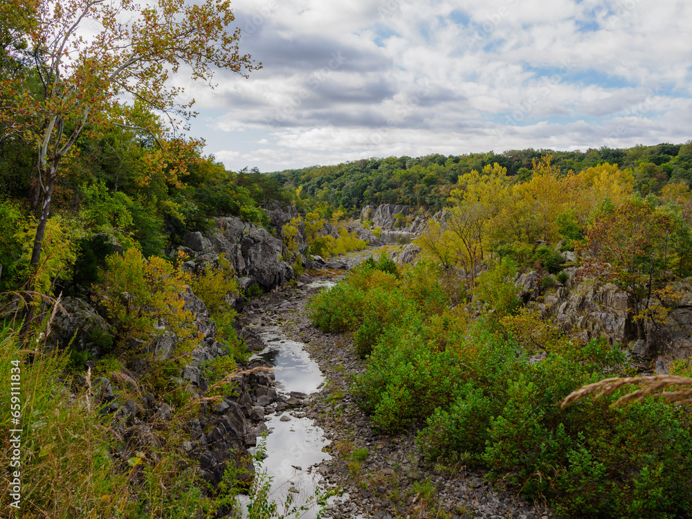Landscape Views of Great Falls National Park in the Fall Landscape Views of Great Falls National Park in the Fall