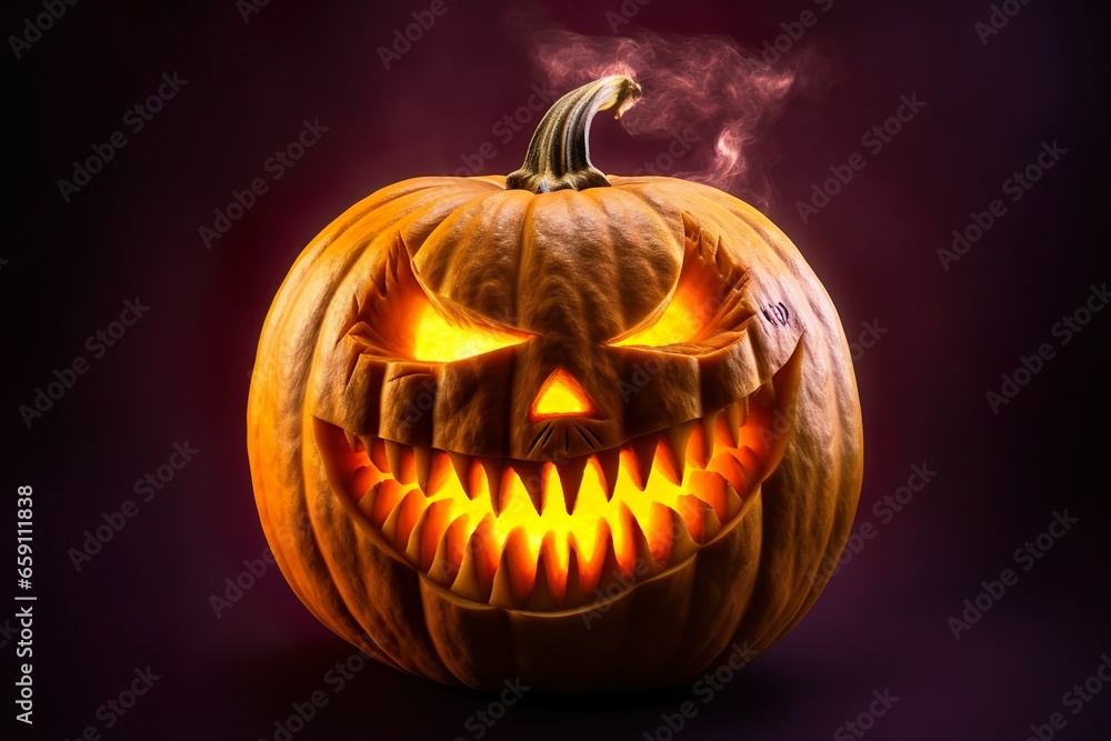Halloween Pumpkin illustration made wit AI Generated Halloween Pumpkin illustration made wit AI Generated