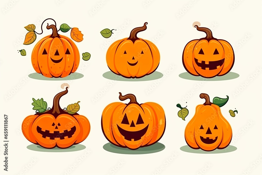 Halloween Pumpkin illustration made wit AI Generated Halloween Pumpkin illustration made wit AI Generated