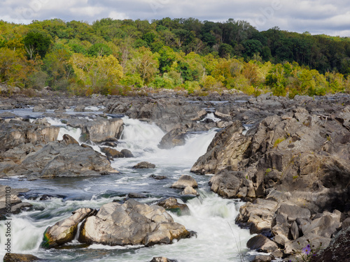 Landscape Views of Great Falls National Park in the Fall