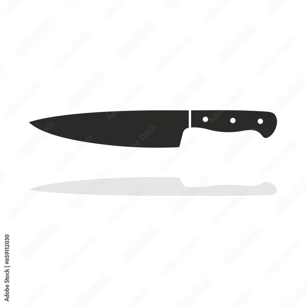 Kitchen knife icon. Vector icon isolated on white background. Kitchen knife icon. Vector icon isolated on white background.