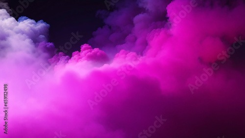 Purple and pink smoke on a black background