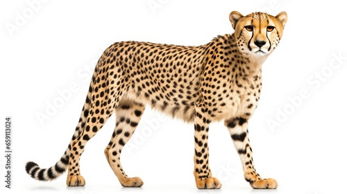 Cheetah isolated on white