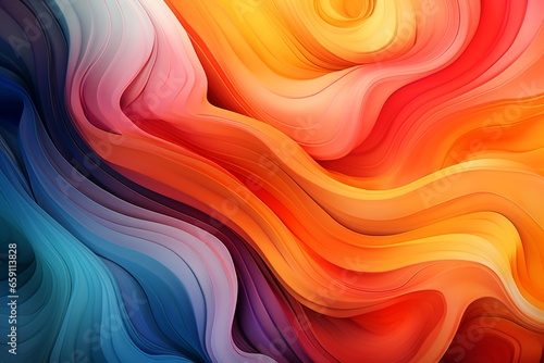 Abstract background. Soft undulating colorful waves forming a tranquil abstract background