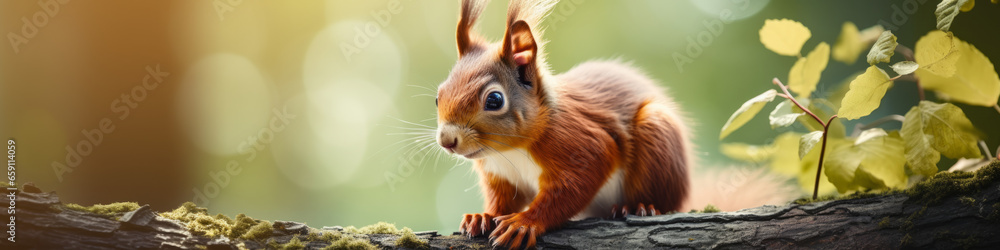 Obraz premium squirrel on the tree