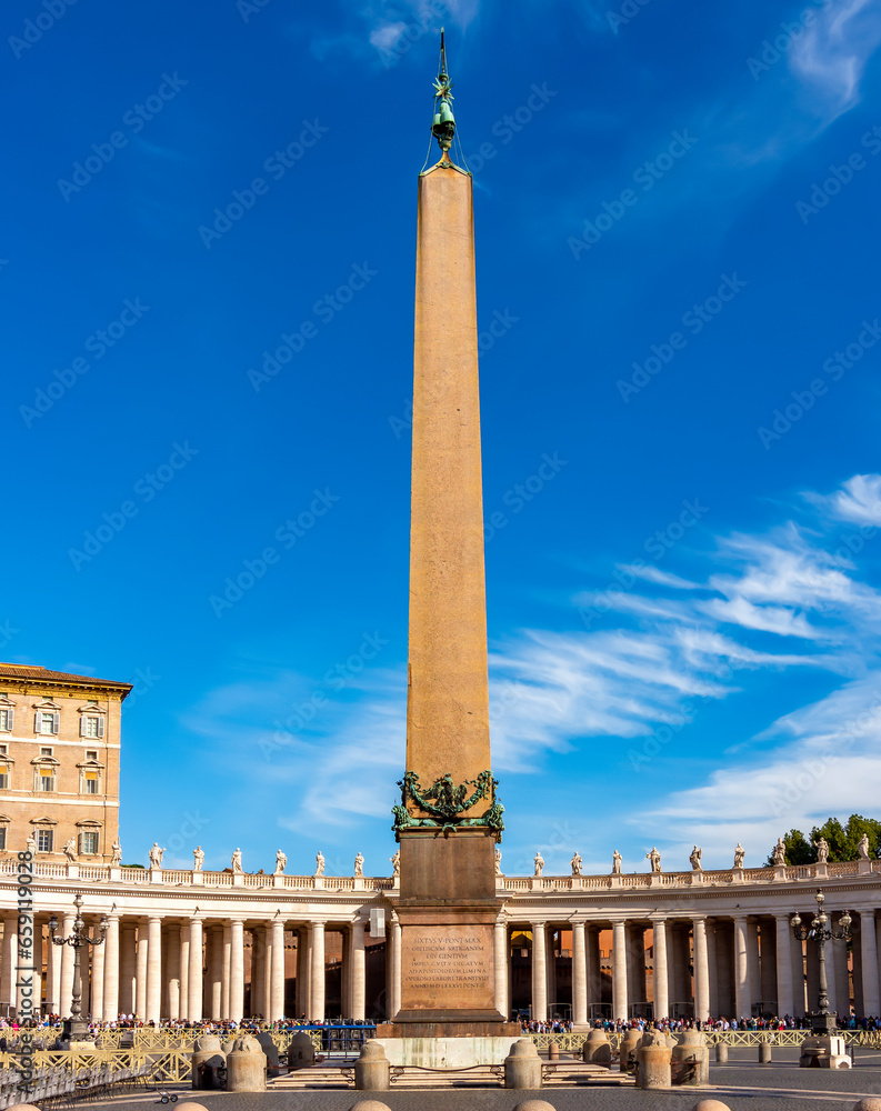 Egyptian obelisk on St Peter's square in Vatican, Rome, Italy