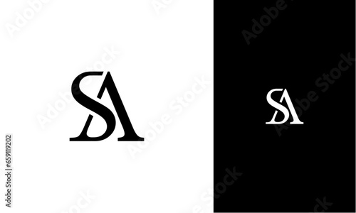 SA initial logo design concept