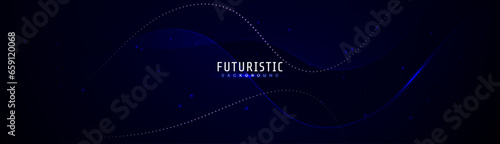 3D blue techno abstract background overlap layer on dark space with glowing lines shape decoration. Modern graphic design element future style concept 