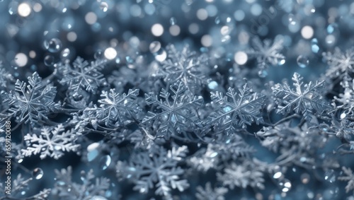 Snowflakes Pattern Background: Seamless Winter Design, Delicate Ice Crystals Texture for Seasonal Decor 