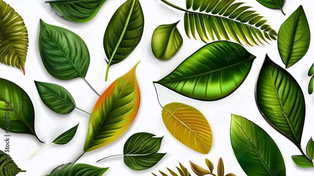 Fototapeta premium Green leaf background