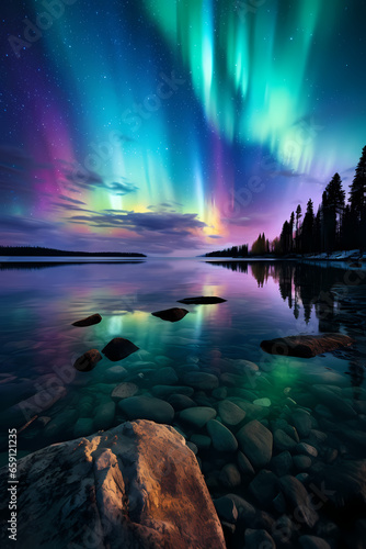 Aurora Nights  Night Sky Illuminated by the Aurora Borealis Northern Lights