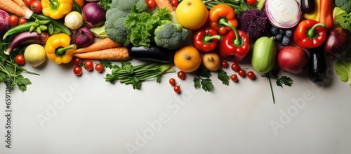Fresh vegetable selection with text box beside it