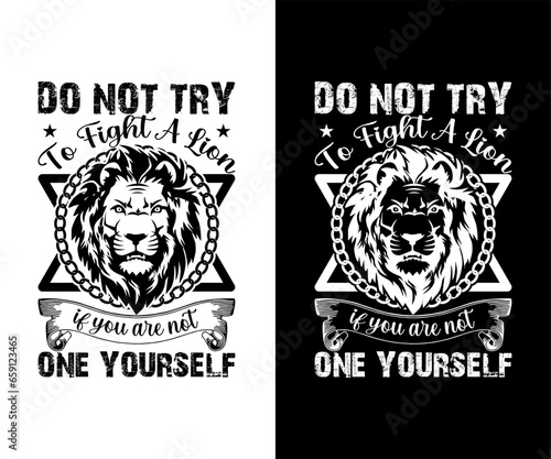 Lion T Shirt Design, Lion Proverbs T Shirt, Hunter T Shirt Design Vector File.