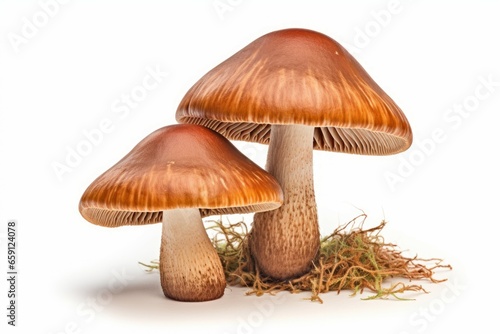 Hearty Forest porcini mushrooms. Nature forest food. Generate Ai