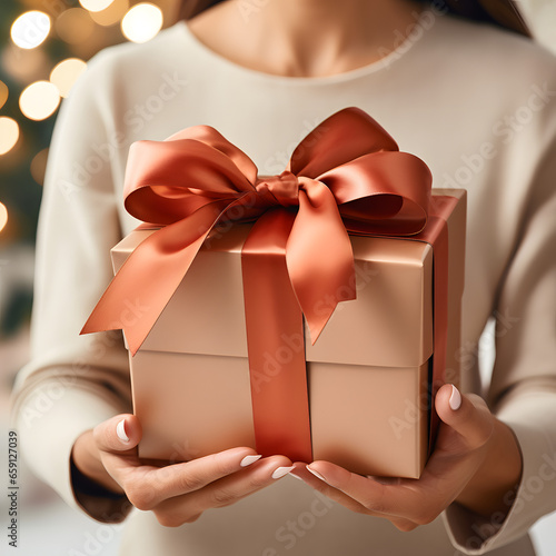 Geschenk box geburtstag weihnachten schleife hand, feier dekoration valentin jahrestag überraschen