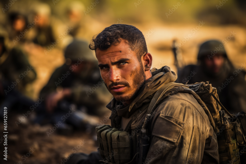 Israeli soldiers in active duty during military operations 