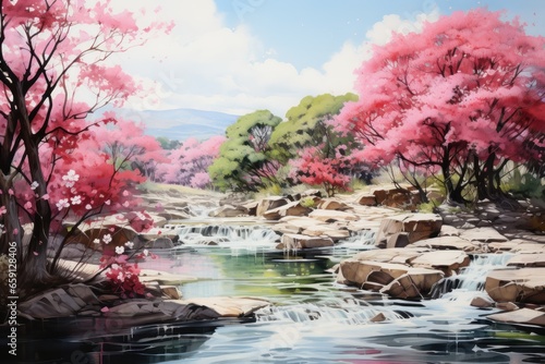 watercolor_of_waterfalltreeflowersskyscumbling