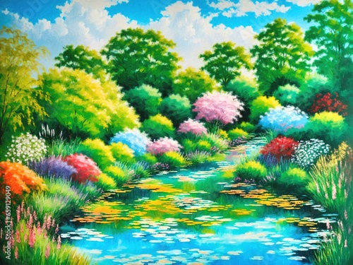 A Colorful Springtime Landscape