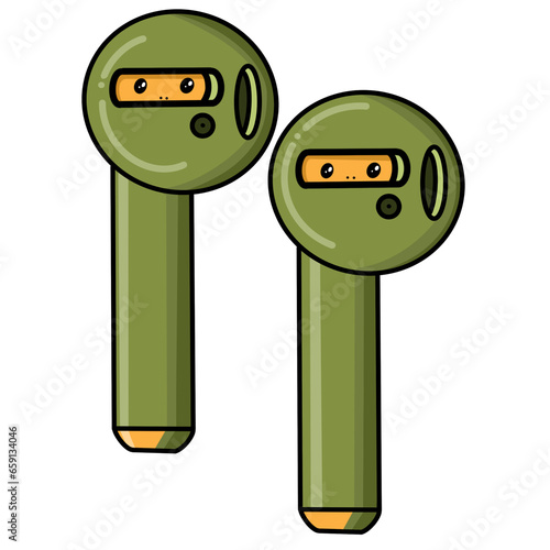 Tableau sur toile Aerphone cut icon Cartoon