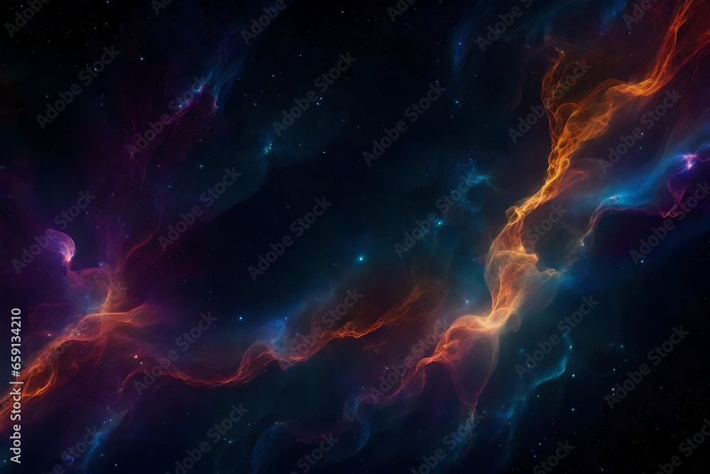 An otherworldly wallpaper resembling a mystical nebula in space - AI Generative