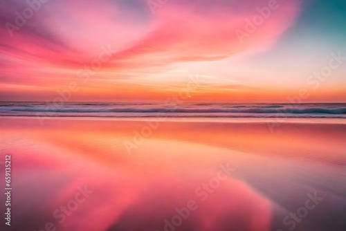 Magic of a candy-colored sky at sunset - AI Generative © Being Imaginative