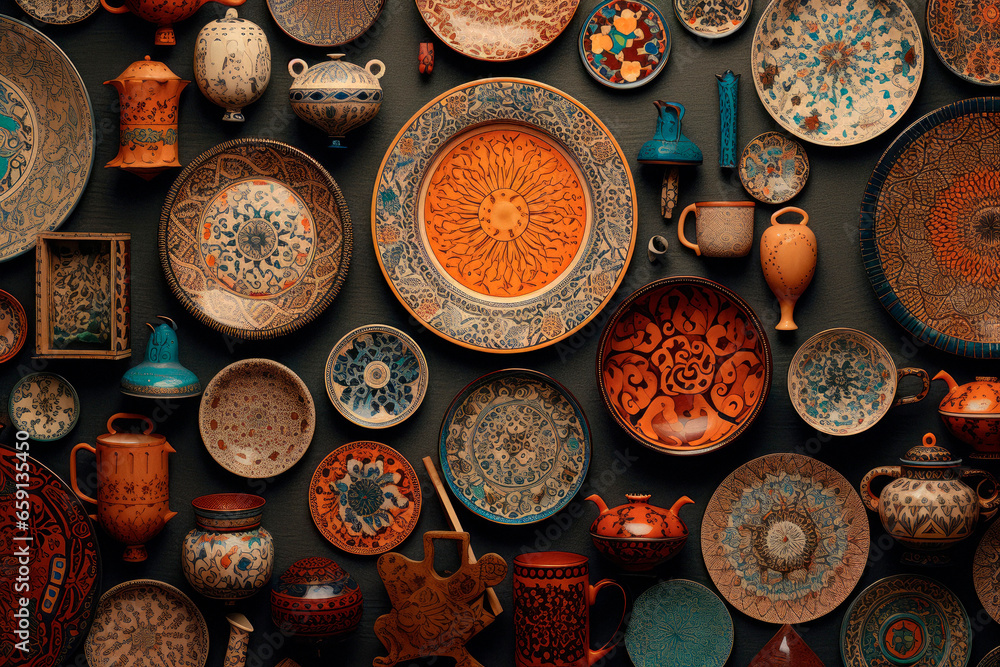 Hands of Arab Artistry. Delve into the World of Skilled Craftsmen Creating Intricate Ceramics, Merging Creativity, Culture, and Tradition.

