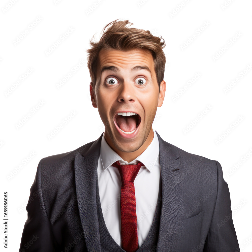 Excited and Surprised Young Manager Excited and Surprised Young Manager