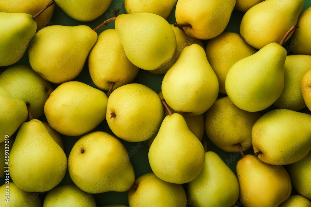 Juicy Fresh eco pears. Color healthy. Generate Ai