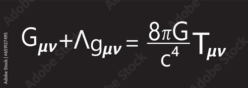 Einstein field equation. Vector illustration.