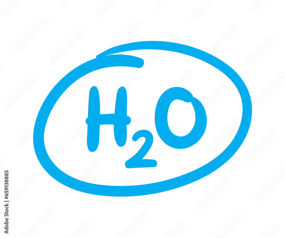 hand drawing water formula vector hand drawing water formula vector