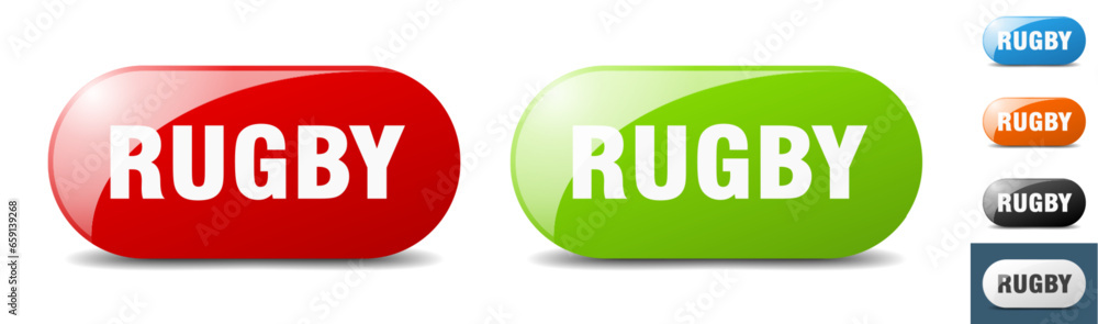 rugby button. key. sign. push button set rugby button. key. sign. push button set