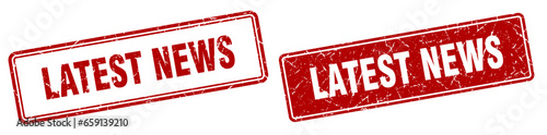 latest news stamp set. latest news square grunge sign