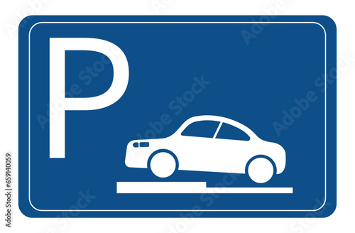 Car parking place icon, parking space. EPS10