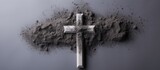 Ash Wednesday symbol ash cross Christian faith Jesus holy holiday symbolic background