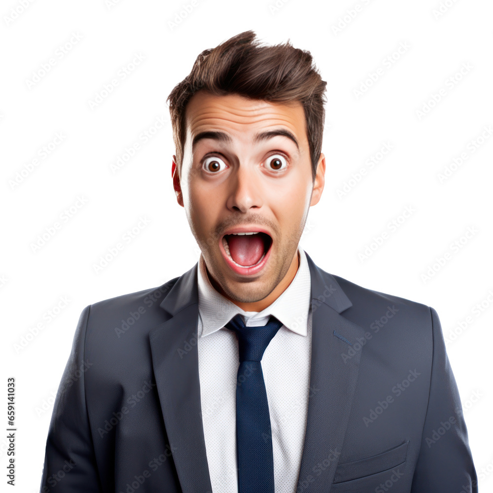 Excited and Surprised Young Manager Excited and Surprised Young Manager