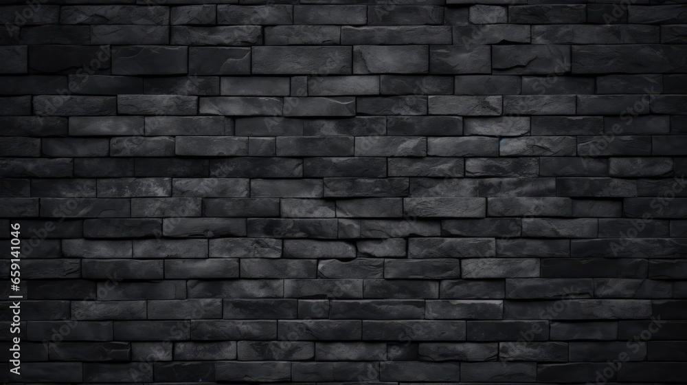 black brick wall dark background for design 