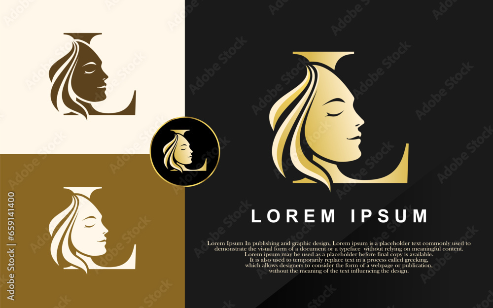 Letter L Beauty Logo, Vector Illustration Stock Vector | Adobe Stock