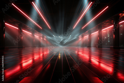 Backdrop With Illumination Of Red Spotlights For Flyers realistic image ultra hd high design © Syed Qaseem Raza