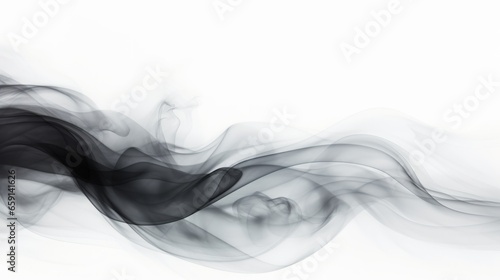 A black and white photo of smoke on a white background