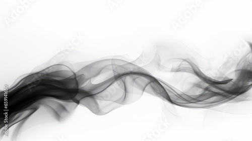 A black and white photo of smoke on a white background