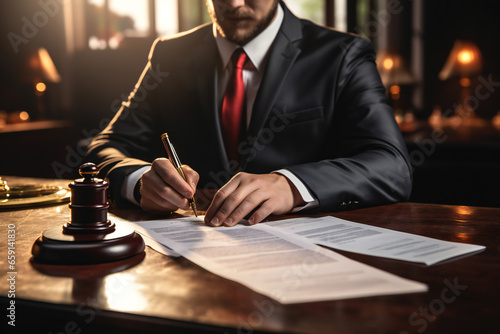 businessman signing a document,ai generated