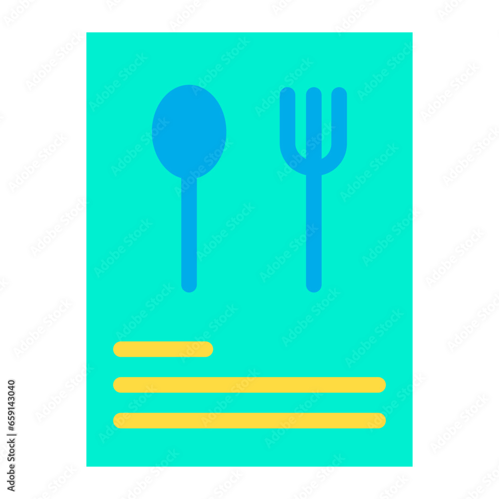 Flat Food Menu icon Flat Food Menu icon
