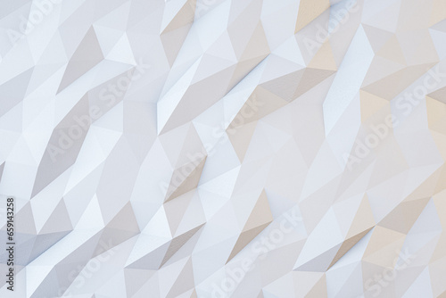 Fototapeta Naklejka Na Ścianę i Meble -  Creative white geometric background. Landing page concept. 3D Rendering.