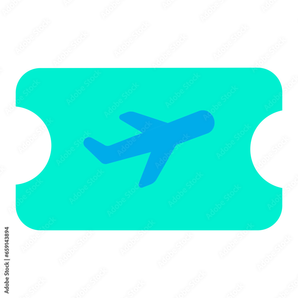 Flat Travel Ticket icon Flat Travel Ticket icon