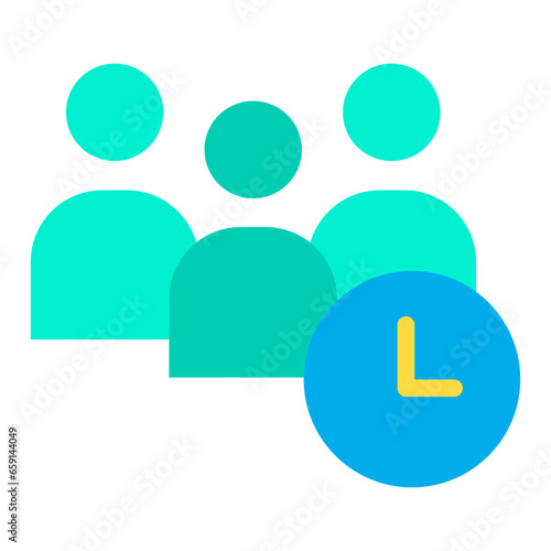 Flat Group Time icon