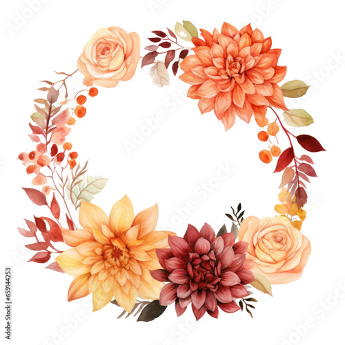A Gorgeous Floral Border Background for Autumn Featuring
