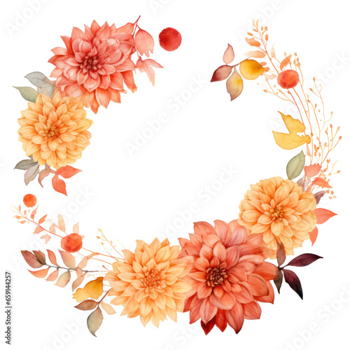 A Gorgeous Floral Border Background for Autumn Featuring