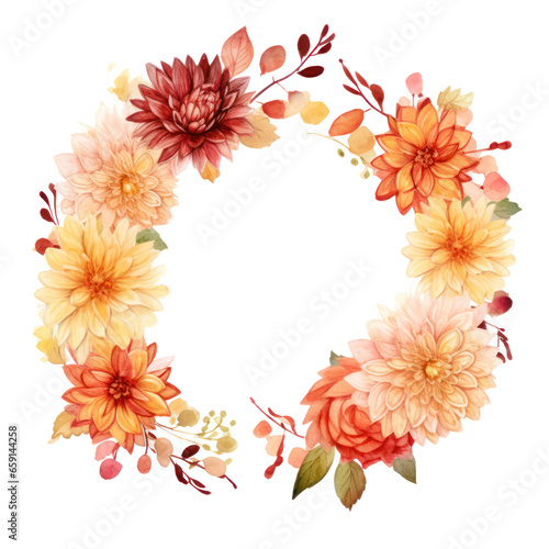 A Gorgeous Floral Border Background for Autumn Featuring
